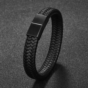 Steel Black Carbon and Black Braided Calf Leather